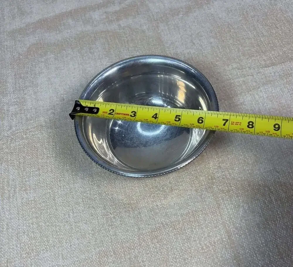 Vintage B.W. Buenilum Forged Aluminum 6 1/2 inch Bowl with Beaded Rim